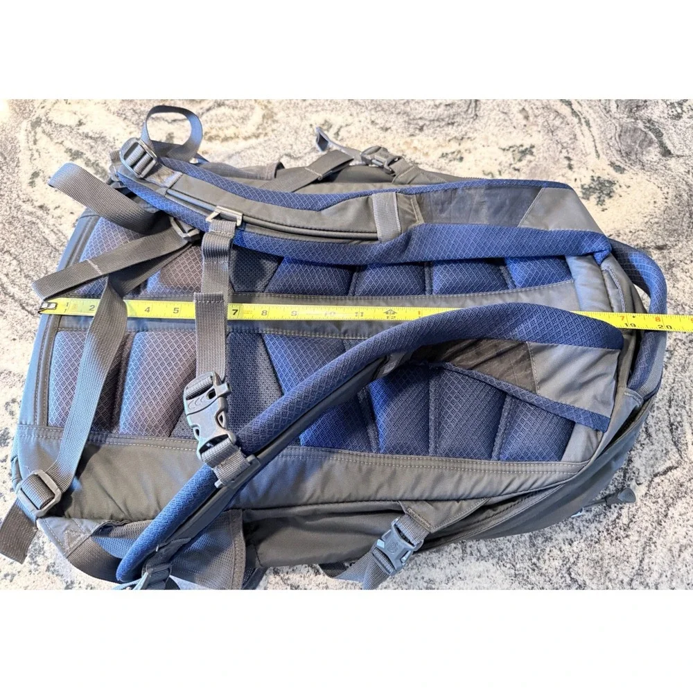 The North Face Big Shot Backpack Navy Blue Charcoal FlexVent Hiking Laptop Bag